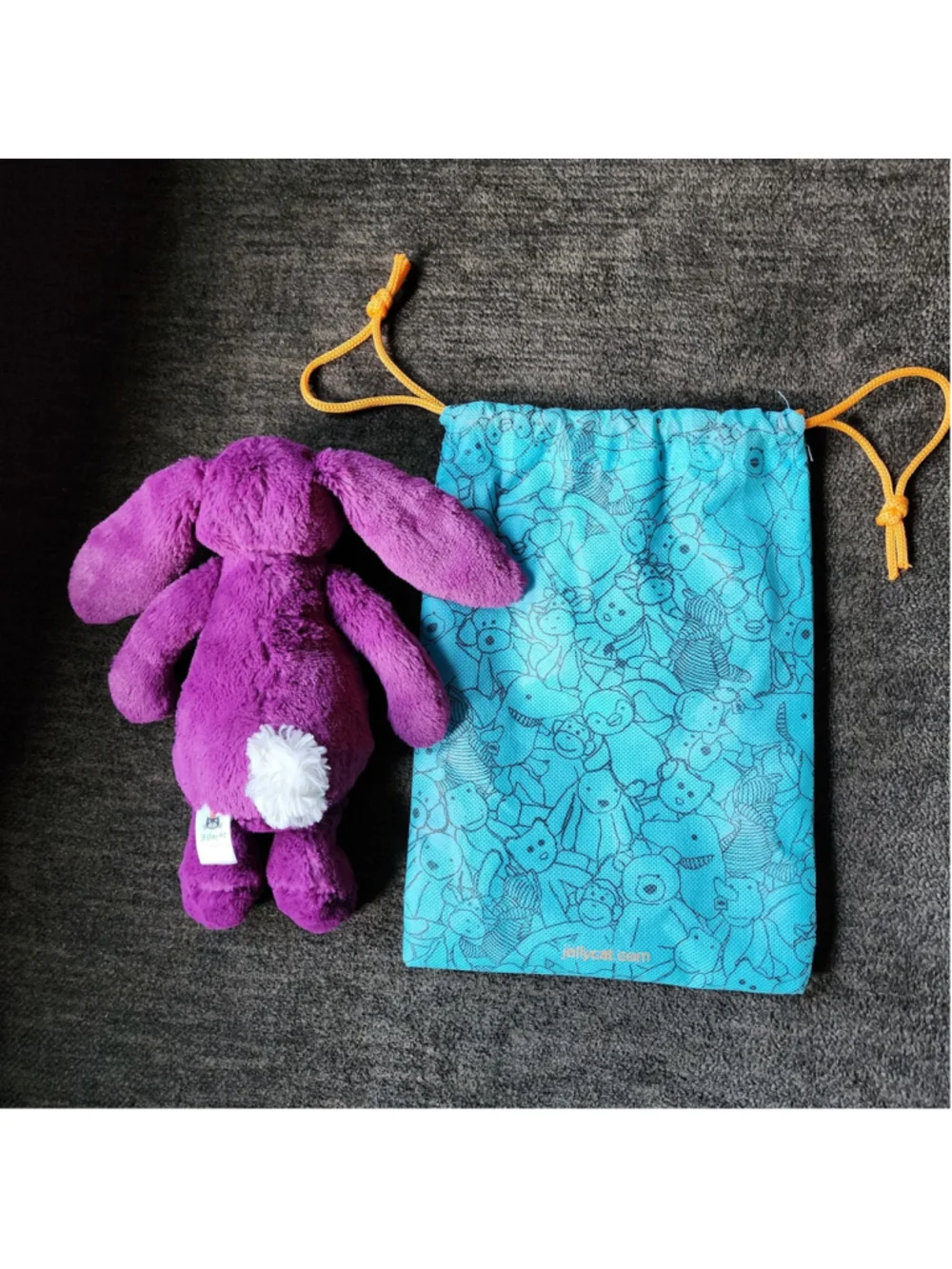 Jellycat Bashful Allium Bunny Small Purple Plush 7
